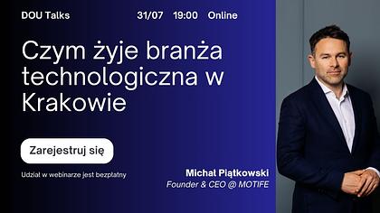 Zapraszamy na spotkanie online z Michałem Piątkowskim 